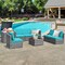 Costway 8 PCS Wicker Sofa Rattan Furniture Set Patio Furniture w/ Storage Table White\ Black\Turquoise\Red
